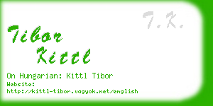 tibor kittl business card